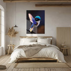 Colorful Hummingbird Glass Wall Art – Vibrant Nature-Inspired UV Print-KAFCD002 Peony Atelier