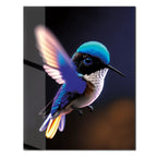 Colorful Hummingbird Glass Wall Art – Vibrant Nature-Inspired UV Print-KAFCD002 Peony Atelier
