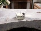 Cool Eucalyptus Mint, Premium Coconut-soy Wax Tea Light Crystal Candle, 1oz, side view - House Of Avana