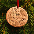 2025 Annual Ornament - Checking It Twice (copper), front view - House Of Avana
