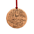 2025 Annual Ornament - Checking It Twice (copper), side view - House Of Avana