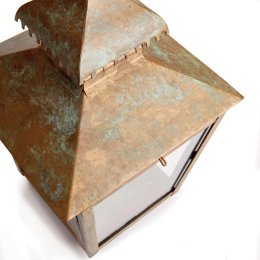 Antique Copper Pagoda Lantern with Weathered Patina - House Of Avana