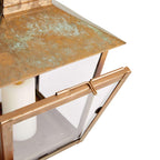 Antique Copper Pagoda Lantern with Weathered Patina - House Of Avana