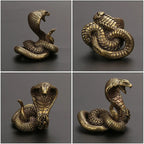 Pure Copper Ornaments Snake Figurine Creative Desktop Adornment Brass Statue Halloween Home Decor,... - House Of Avana