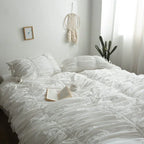 Coquette Ruffle Bedding Set with Ties / Pink Ever Lasting