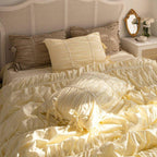 Coquette Ruffle Bedding Set with Ties / Pink Ever Lasting