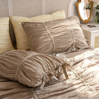 Coquette Ruffle Bedding Set with Ties / Pink Ever Lasting