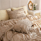 Coquette Ruffle Bedding Set with Ties / Pink Ever Lasting