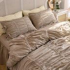 Coquette Ruffle Bedding Set with Ties / Pink Ever Lasting