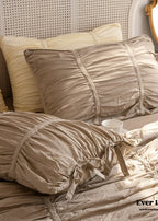 Coquette Ruffle Bedding Set with Ties / Pink Ever Lasting