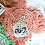 Pastel Braided Tassel Coasters