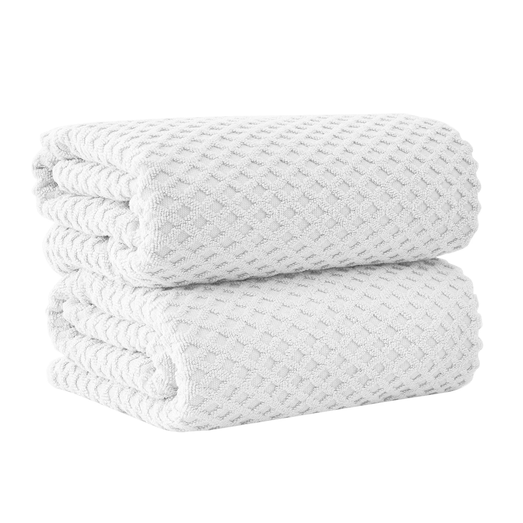 Cotton Diamond Waffle Weave Bath Towel Set - Grayson Collection Great Bay Home