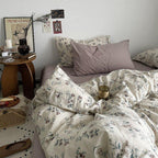Cottage Floral Bedding Set / Dusty Purple Ever Lasting