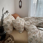 Cottage Floral Bedding Set / Dusty Purple