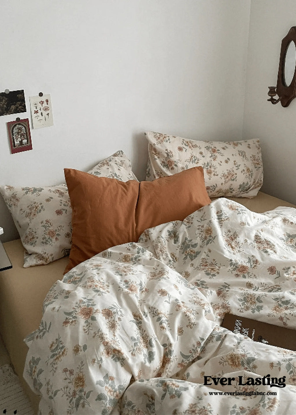 Cottage Floral Bedding Set / Dusty Purple