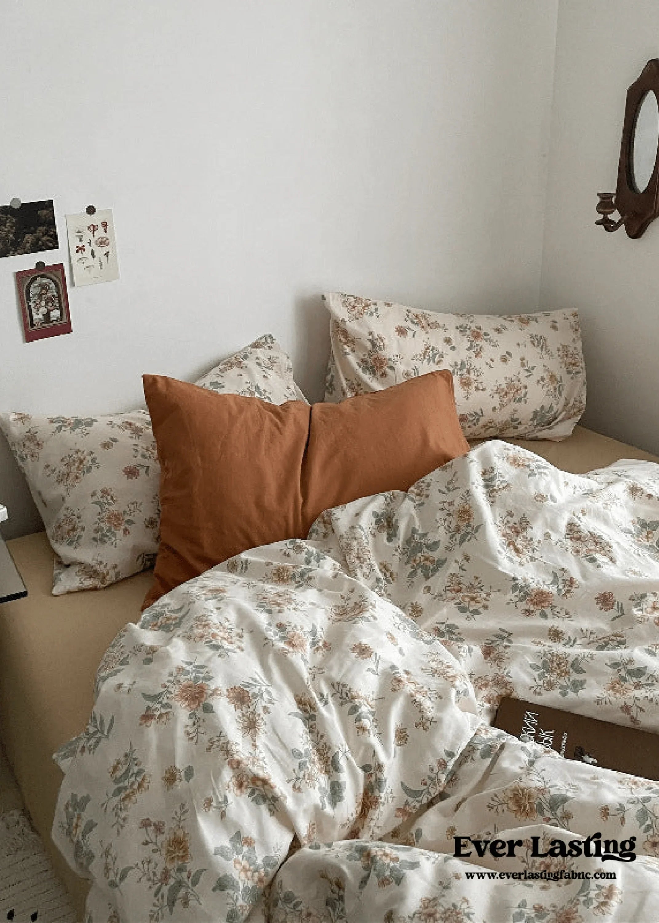 Cottage Floral Bedding Set / Dusty Purple