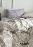 Cottage Floral Bedding Set / Dusty Purple