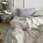 Cottage Floral Bedding Set / Dusty Purple