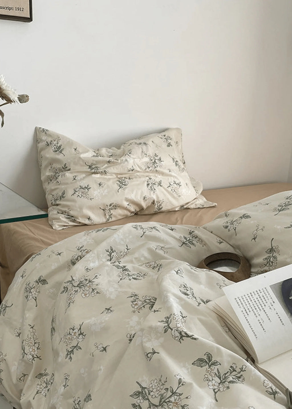 Cottage Floral Bedding Set / Dusty Purple