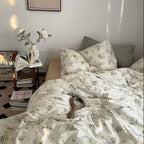 Cottage Floral Bedding Set / Dusty Purple