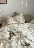 Cottage Floral Bedding Set / Dusty Purple
