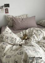 Cottage Floral Bedding Set / Dusty Purple Ever Lasting