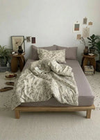 Cottage Floral Bedding Set / Dusty Purple