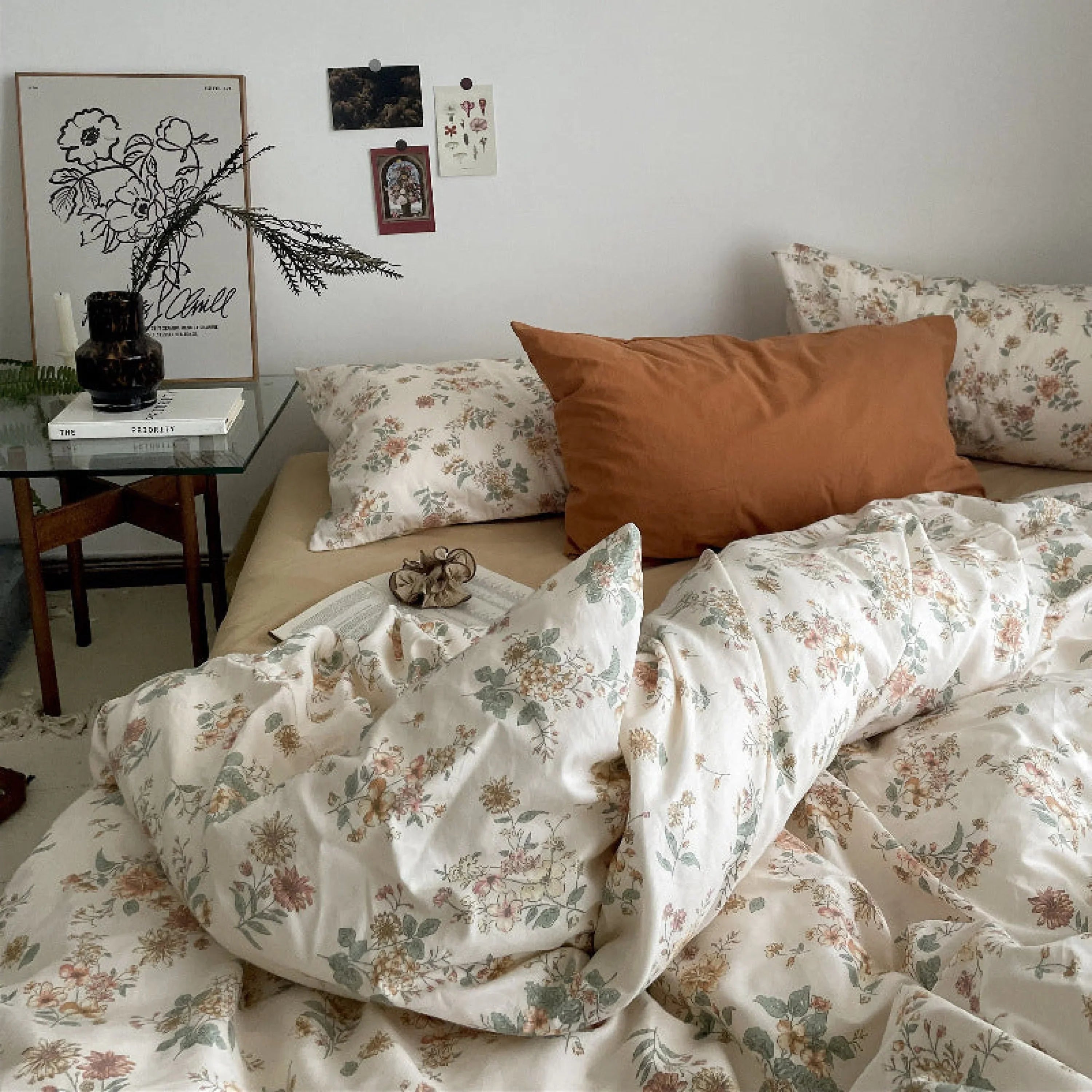 Cottage Floral Bedding Set / Lilac Purple Ever Lasting