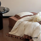 Cottage Inspired Ruffle Bedding Set / Ash Blue Ever Lasting