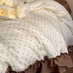 Cottage Inspired Ruffle Bedding Set / Soft Blue Ever Lasting