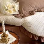 Cottage Inspired Ruffle Bedding Set / Soft Blue Ever Lasting