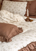 Cottage Inspired Ruffle Bedding Set / Soft Blue Ever Lasting