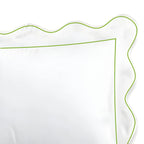 400tc Cotton Scallop Embroidery & Border Sateen Solid Duvet Cover Set, alternate view - House Of Avana