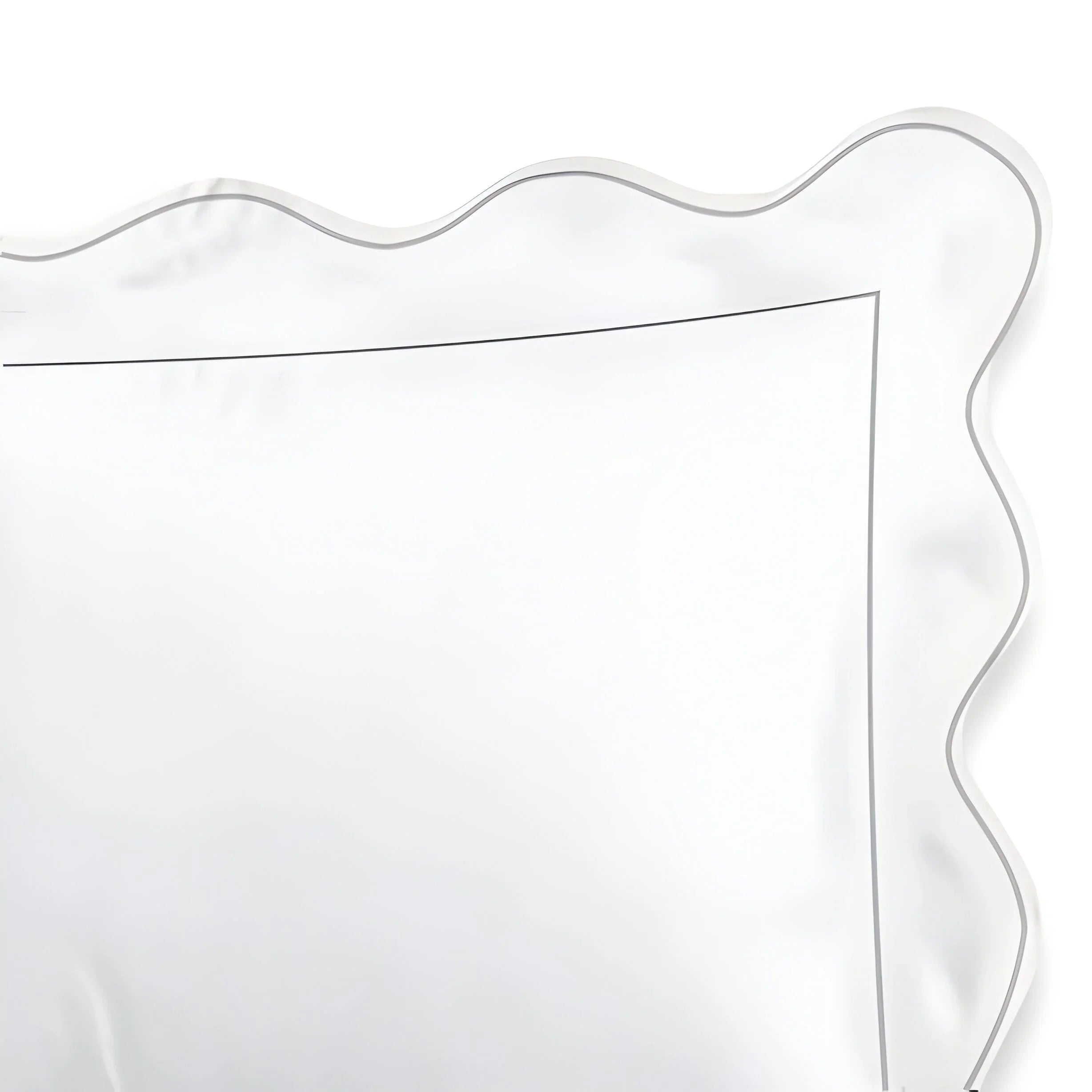 400tc Cotton Scallop Embroidery & Border Sateen Solid Duvet Cover Set, alternate view - House Of Avana