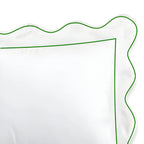 400tc Cotton Scallop Embroidery & Border Sateen Solid Duvet Cover Set, alternate view - House Of Avana