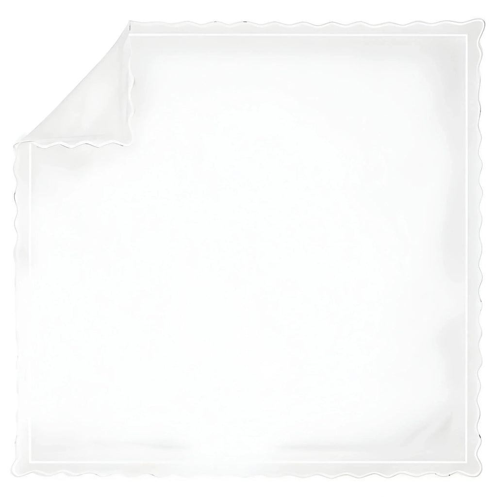 400tc Cotton Scallop Embroidery & Border Sateen Solid Duvet Cover Set, alternate view - House Of Avana