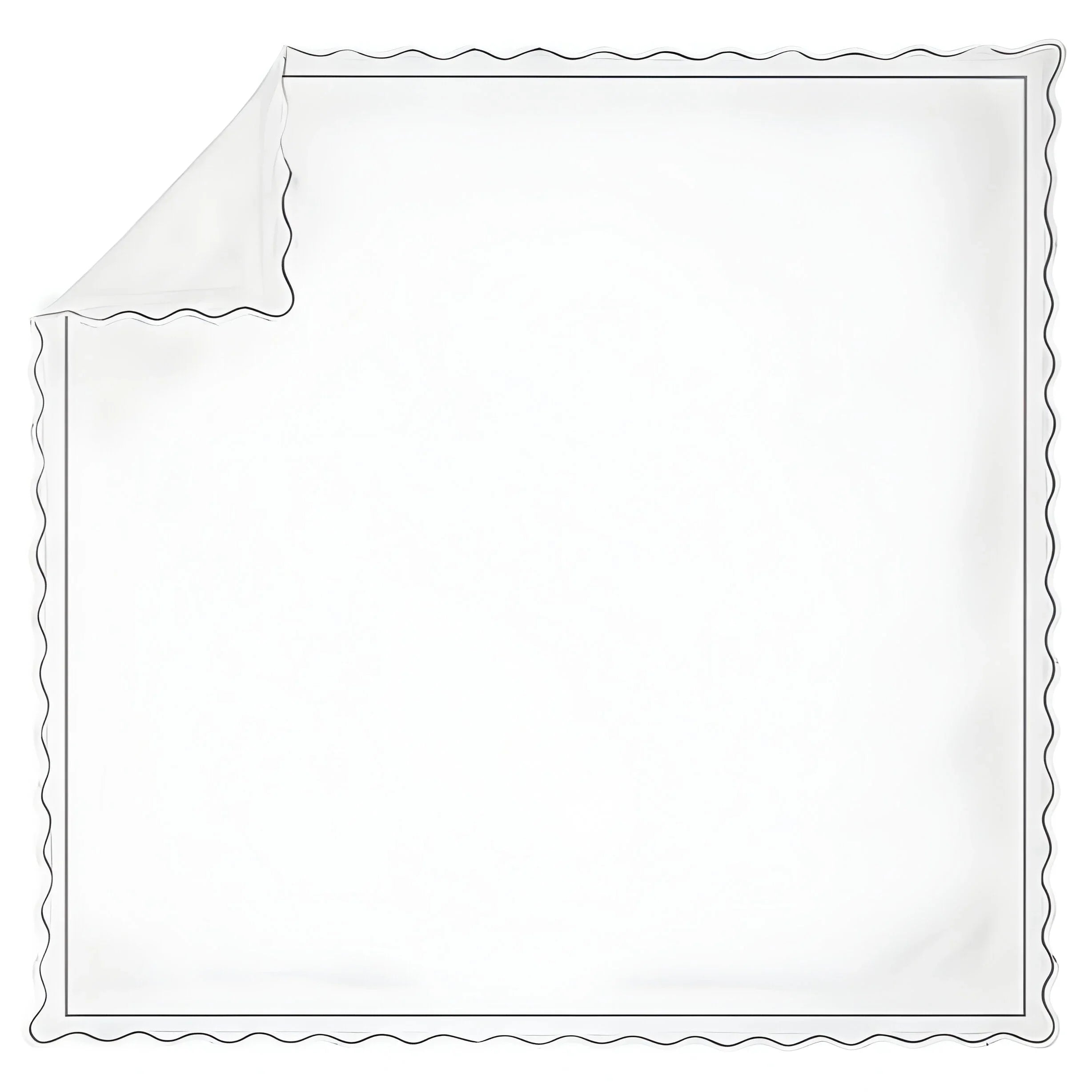 400tc Cotton Scallop Embroidery & Border Sateen Solid Duvet Cover Set, alternate view - House Of Avana