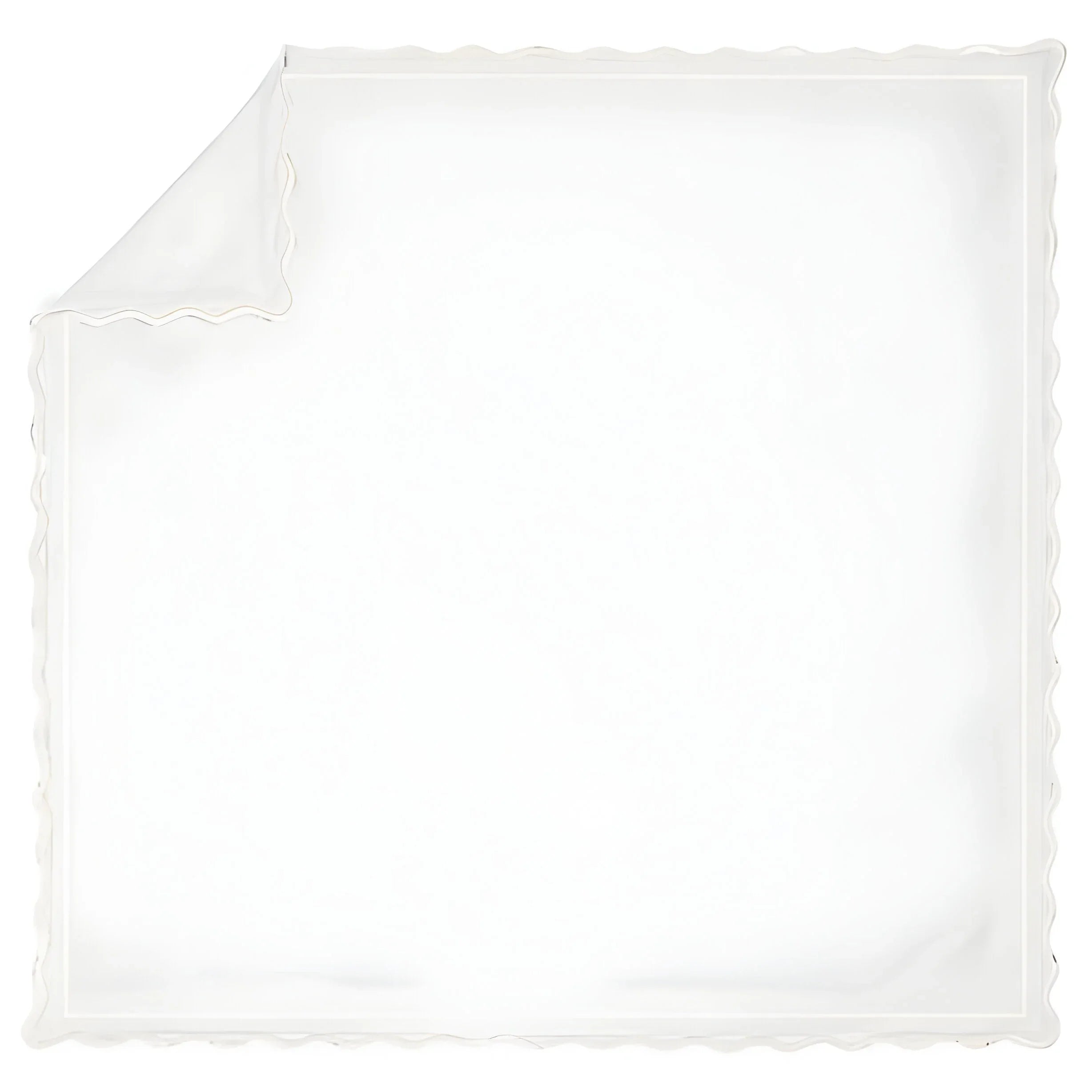 400tc Cotton Scallop Embroidery & Border Sateen Solid Duvet Cover Set, alternate view - House Of Avana