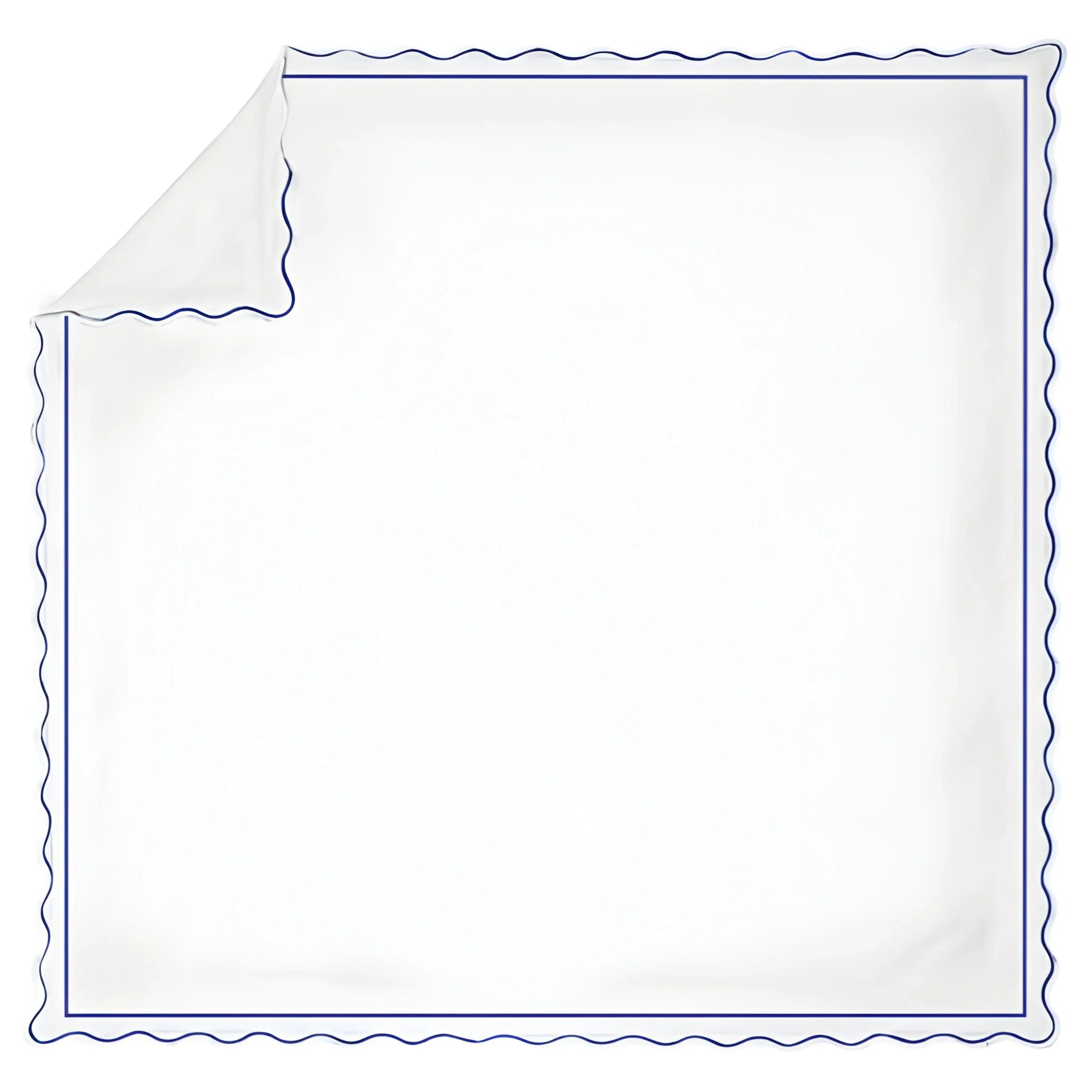 400tc Cotton Scallop Embroidery & Border Sateen Solid Duvet Cover Set - House Of Avana