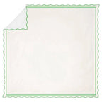 400tc Cotton Scallop Embroidery & Border Sateen Solid Duvet Cover Set - House Of Avana