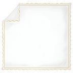 400tc Cotton Scallop Embroidery & Border Sateen Solid Duvet Cover Set - House Of Avana