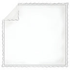 400tc Cotton Scallop Embroidery & Border Sateen Solid Duvet Cover Set - House Of Avana