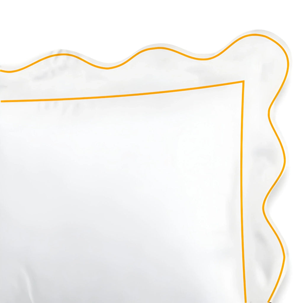 400tc Cotton Scallop Embroidery & Border Sateen Solid Duvet Cover Set - House Of Avana