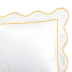 400tc Cotton Scallop Embroidery & Border Sateen Solid Duvet Cover Set - House Of Avana