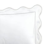 400tc Cotton Scallop Embroidery & Border Sateen Solid Duvet Cover Set - House Of Avana