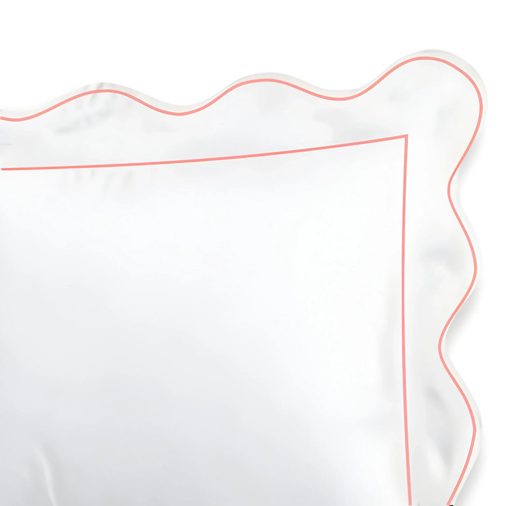 400tc Cotton Scallop Embroidery & Border Sateen Solid Duvet Cover Set - House Of Avana