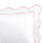 400tc Cotton Scallop Embroidery & Border Sateen Solid Duvet Cover Set - House Of Avana