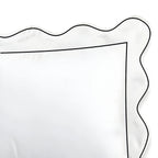 400tc Cotton Scallop Embroidery & Border Sateen Solid Duvet Cover Set - House Of Avana