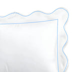 400tc Cotton Scallop Embroidery & Border Sateen Solid Duvet Cover Set - House Of Avana