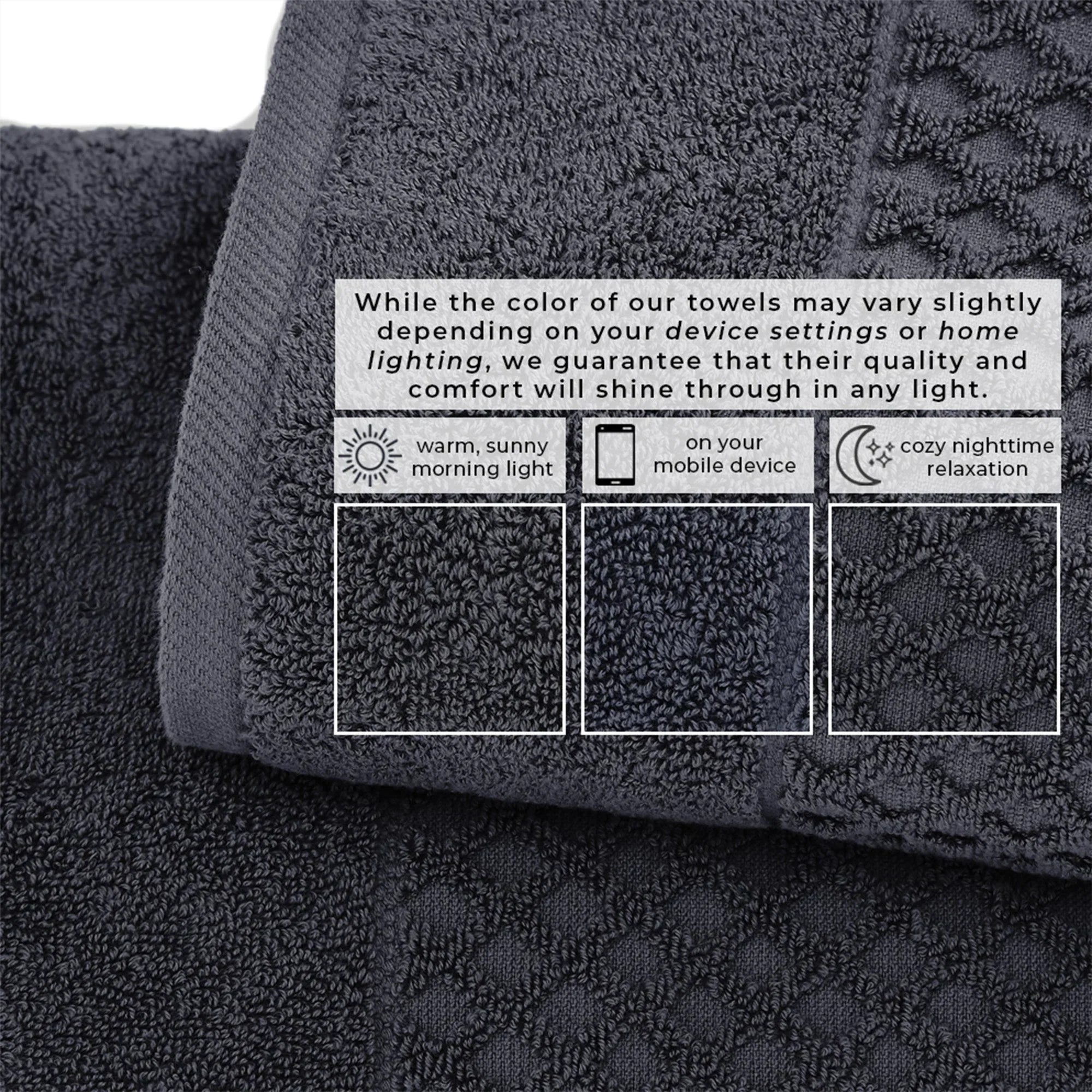 Cotton Diamond Waffle Weave Bath Towel Set - Grayson Collection